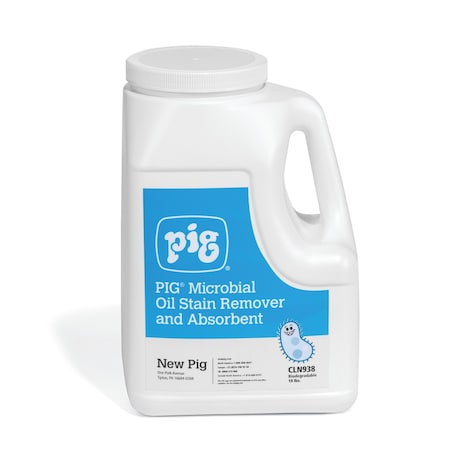 Pig Microbial Oil Stain Remover and Absorbent, Remediator, 10 lb. Container CLN938